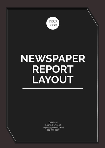 Free Newspaper Report Layout Template to Edit Online