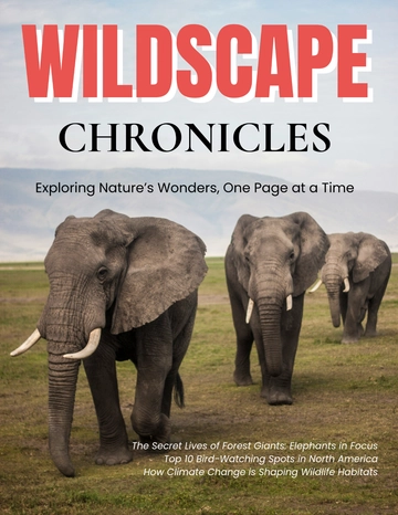 Free Wildlife Magazine Template to Edit Online