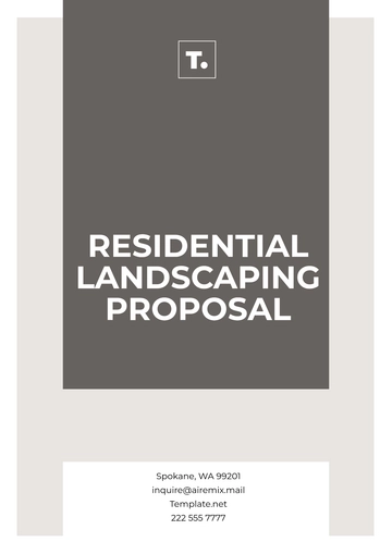 Free Residential Landscaping Proposal Template to Edit Online