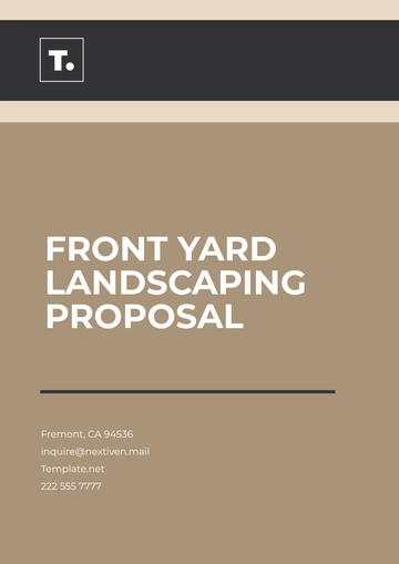 Free Front Yard Landscaping Proposal Template to Edit Online
