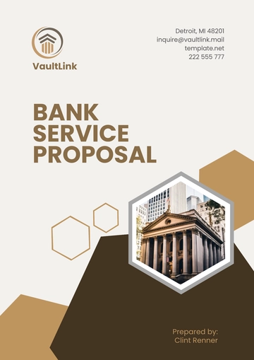 Free Bank Service Proposal Template to Edit Online