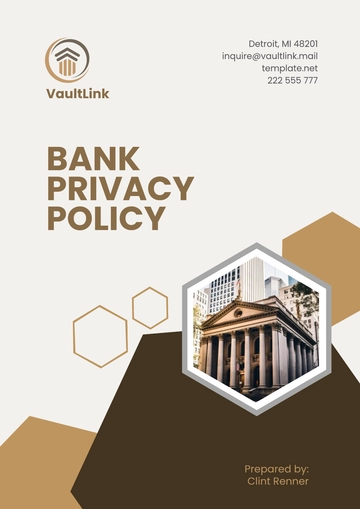 Free Bank Privacy Policy Template to Edit Online