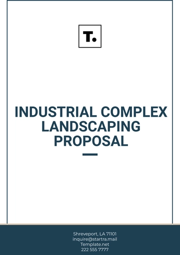 Free Industrial Complex Landscaping Proposal Template to Edit Online