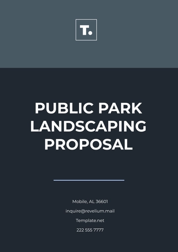 Free Public Park Landscaping Proposal Template to Edit Online