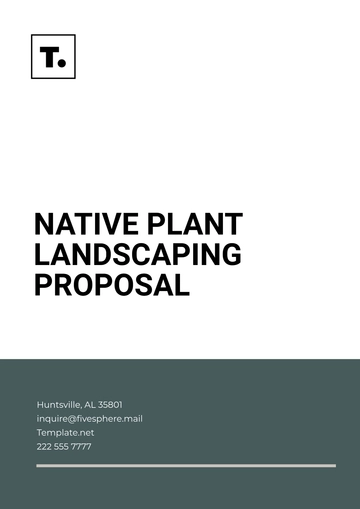 Free Native Plant Landscaping Proposal Template to Edit Online