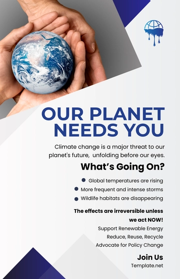 Free Climate Change Awareness Poster Template to Edit Online