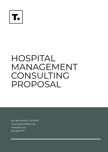 Free Hospital Management Consulting Proposal Template to Edit Online