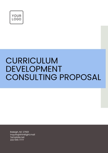 Free Curriculum Development Consulting Proposal Template to Edit Online