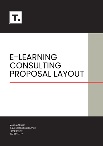 Free E-Learning Consulting Proposal Layout Template to Edit Online