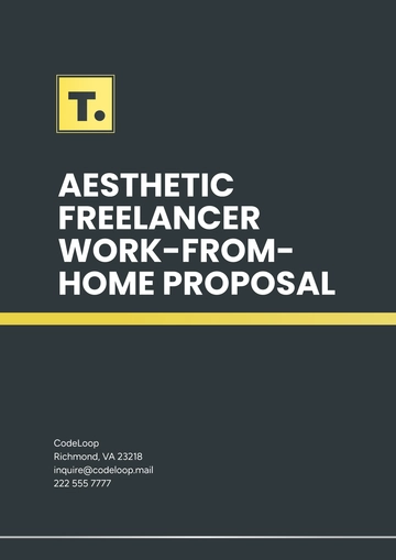 Free Aesthetic Freelancer Work-from-Home Proposal Template to Edit Online