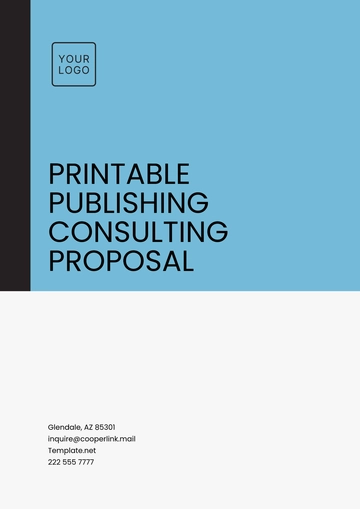 Free Printable Publishing Consulting Proposal Template to Edit Online