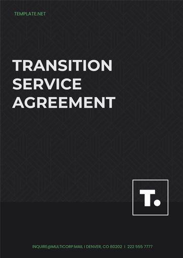 Free Transition Service Agreement Template to Edit Online