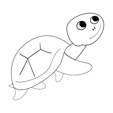 Free Turtle Outline Clipart to Edit Online