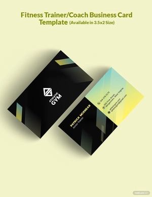 Fitness Trainer/Coach Business Card Template