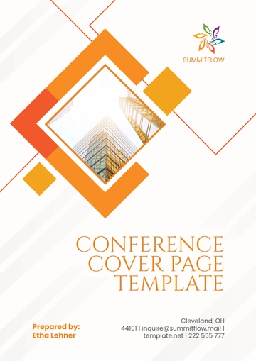 Free Conference Cover Page Template to Edit Online