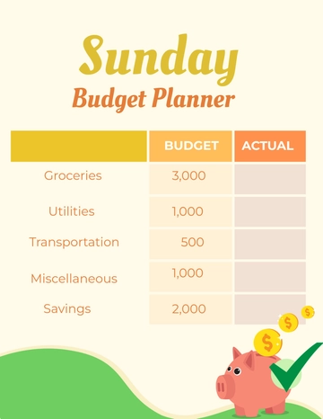 Free Sunday Budget Planner Template to Edit Online