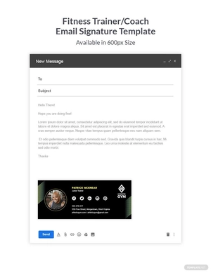 Fitness Trainer/Coach Email Signature Template