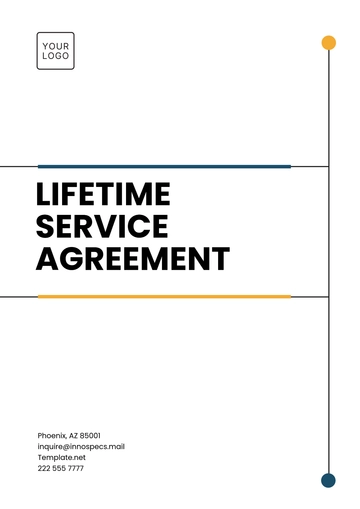 Free Lifetime Service Agreement Template to Edit Online