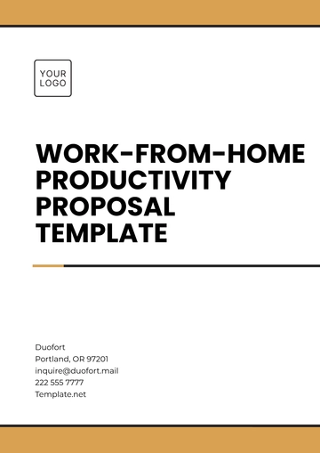 Free Work-from-Home Productivity Proposal Template to Edit Online