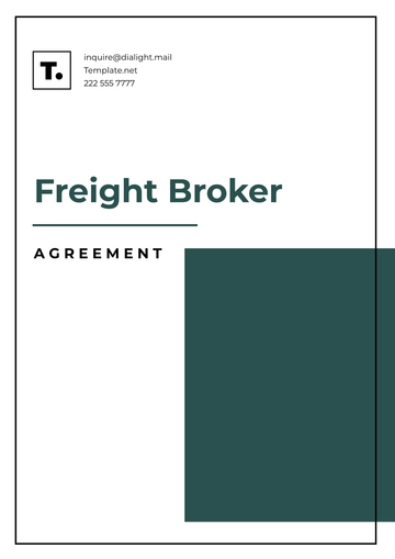 Free Freight Broker Agreement Template to Edit Online Free Freight Broker Agreement Template to Edit Online