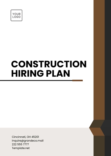 Free Construction Hiring Plan Template to Edit Online Free Construction Hiring Plan Template to Edit Online
