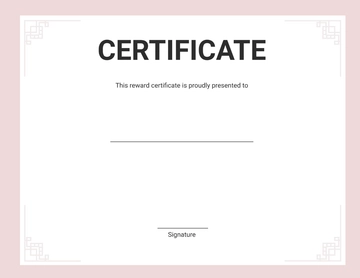 Free Blank Reward Certificate Template to Edit Online