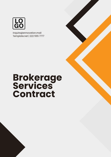 Free Brokerage Services Contract Template to Edit Online