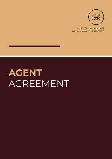 Free Professional Agent Agreement Template to Edit Online