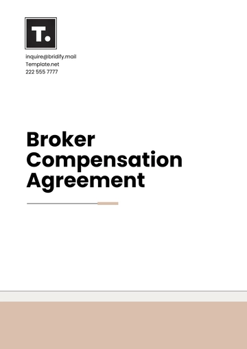 Free Broker Compensation Agreement Template to Edit Online Free Broker Compensation Agreement Template to Edit Online