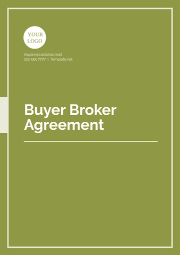 Free Buyer Broker Agreement Design Template to Edit Online Free Buyer Broker Agreement Design Template to Edit Online