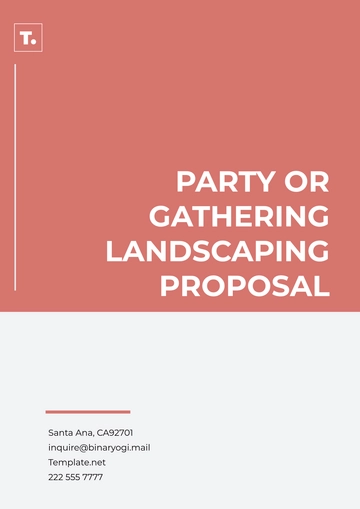 Free Party or Gathering Landscaping Proposal Template to Edit Online