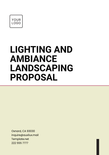 Free Lighting and Ambiance Landscaping Proposal Template to Edit Online