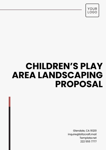 Free Children???s Play Area Landscaping Proposal Template to Edit Online