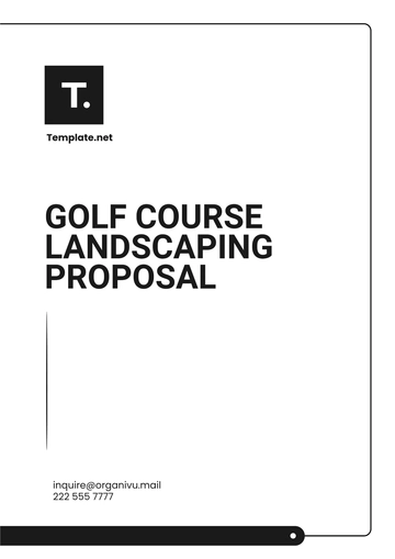 Free Golf Course Landscaping Proposal Template to Edit Online