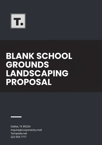 Free Blank School Grounds Landscaping Proposal Template to Edit Online