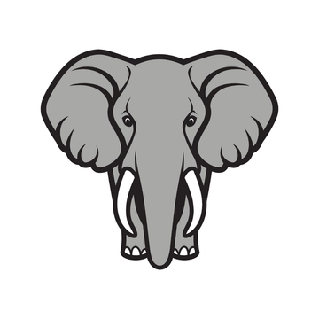 Free Grey Elephant Clipart to Edit Online
