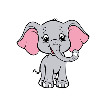 Free Happy Elephant Clipart to Edit Online