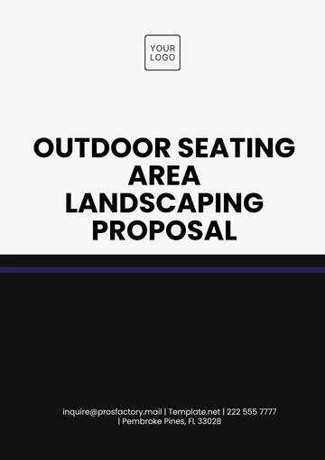 Free Outdoor Seating Area Landscaping Proposal Template to Edit Online