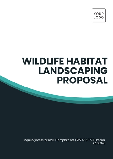 Free Wildlife Habitat Landscaping Proposal Template to Edit Online