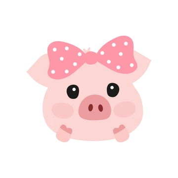 Free Cute Pig Clipart to Edit Online