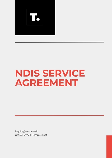 Free NDIS Service Agreement Template to Edit Online