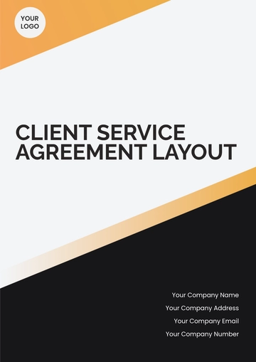 Free Client Service Agreement Layout Template to Edit Online