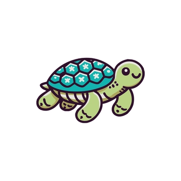 Free Simple Turtle Clipart to Edit Online