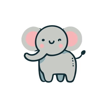 Free Simple Elephant Clipart to Edit Online