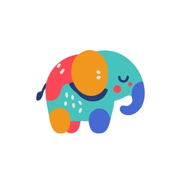 Free Colorful Elephant Clipart to Edit Online