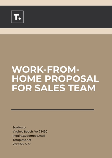 Free Work-from-Home Proposal for Sales Team Template to Edit Online