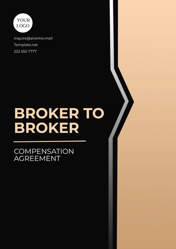Free Broker to Broker Compensation Agreement Template to Edit Online Free Broker to Broker Compensation Agreement Template to Edit Online
