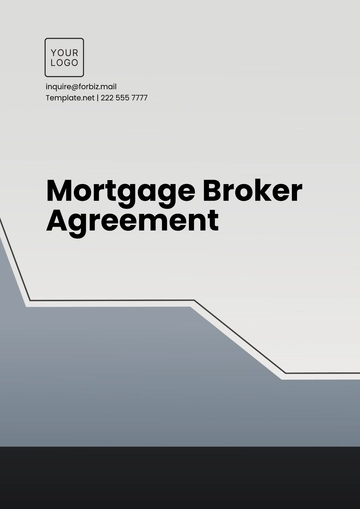 Free Mortgage Broker Agreement Format Template to Edit Online