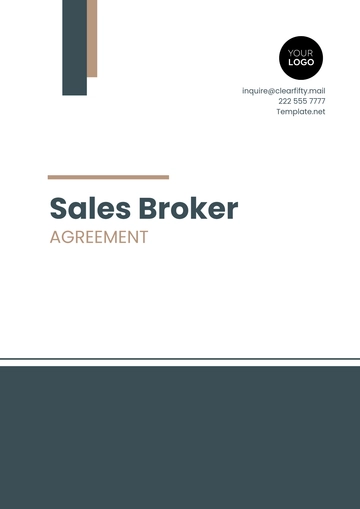 Free Sales Broker Agreement Template to Edit Online Free Sales Broker Agreement Template to Edit Online