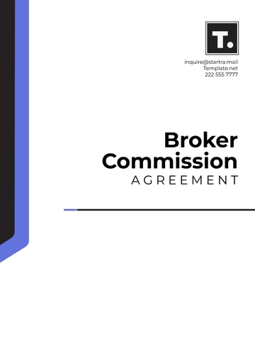 Free Broker Commission Agreement Template to Edit Online
